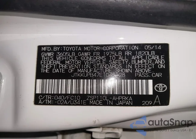 JTKKUPB47E1045128: 43857231