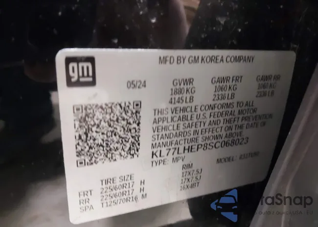 KL77LHEP8SC068023: 43857366