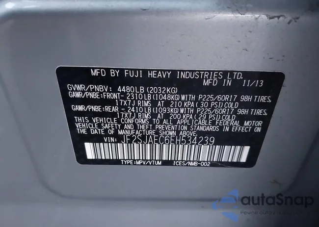 JF2SJAEC6EH534239: 43857429