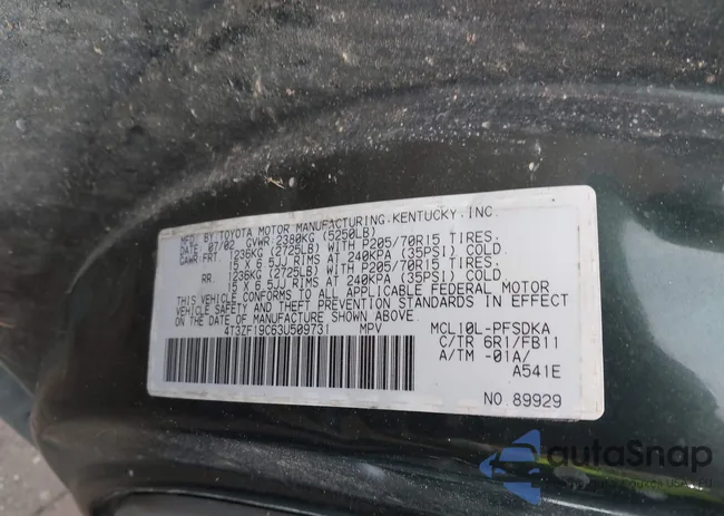 4T3ZF19C63U509731: 43856638