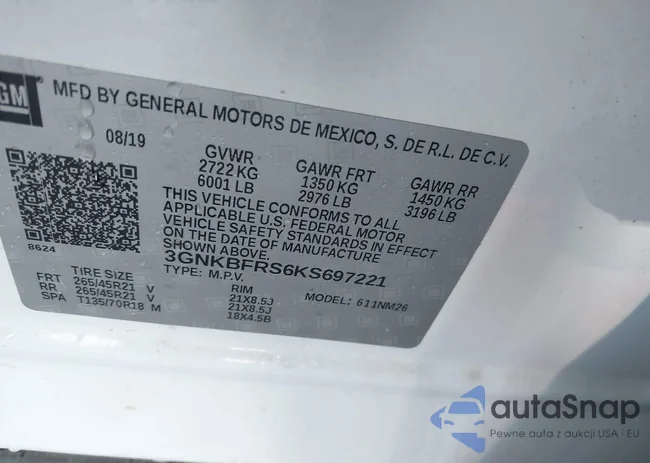 3GNKBFRS6KS697221: 43856683