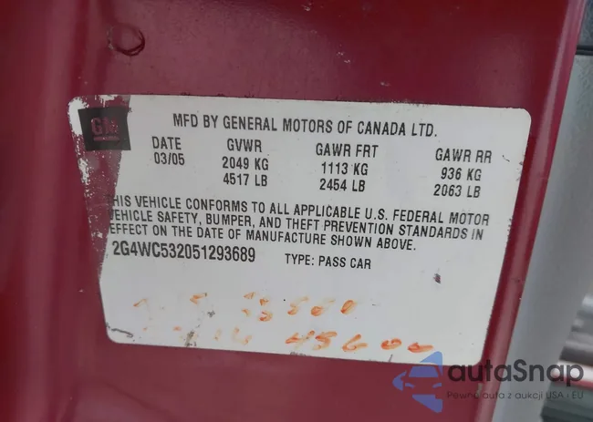 2G4WC532051293689: 43856755