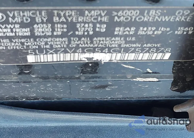 5UXZV4C54CL757878: 43856773