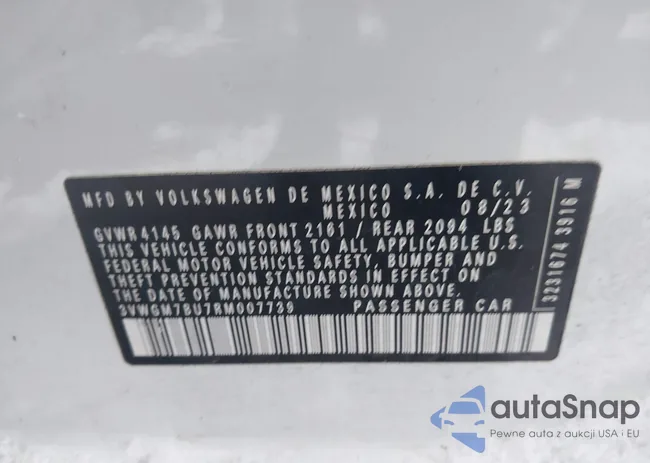 3VWGM7BU7RM007739: 43856778