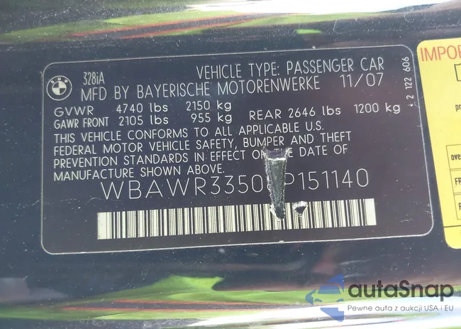 WBAWR33508P151140: 43856879