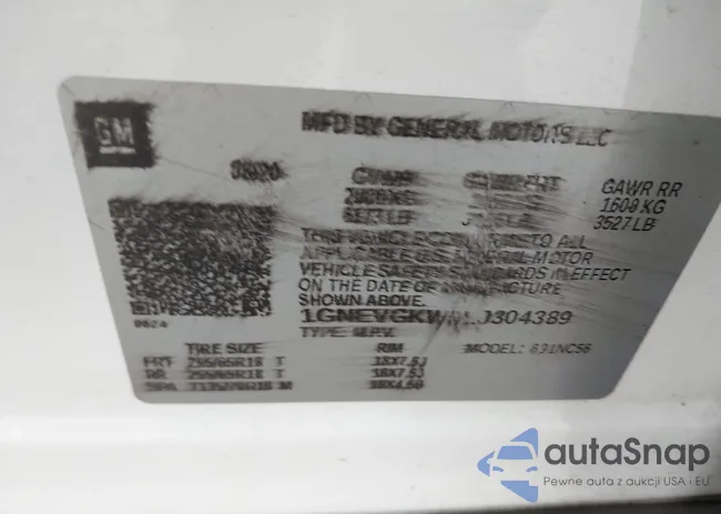 1GNEVGKW6LJ304389: 43857945