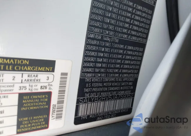 SALYB2RV5JA759352: 43857975