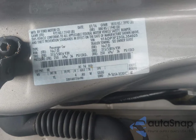 1FADP3F23GL354925: 43858000