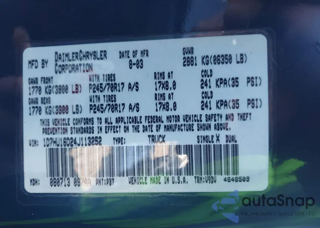 1D7HU16D24J113252: 43858013