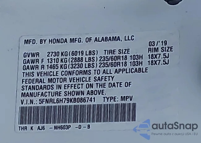 5FNRL6H79KB086741: 43858120
