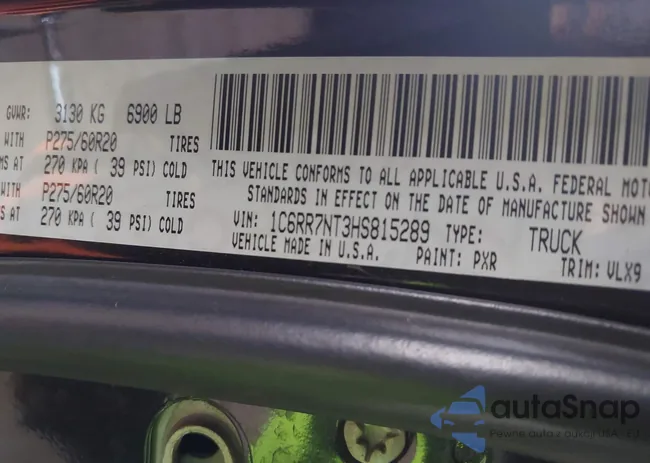 1C6RR7NT3HS815289: 43858273