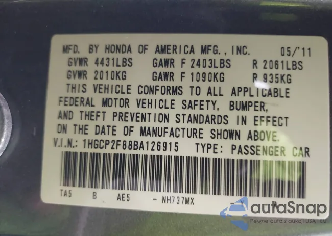 1HGCP2F88BA126915: 43858404