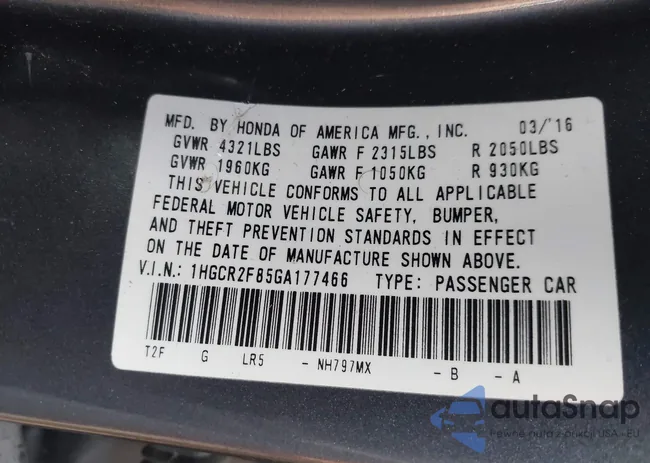 1HGCR2F85GA177466: 43858415