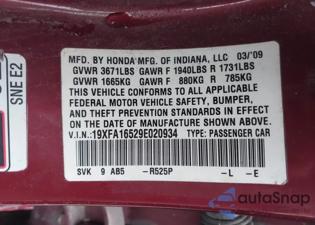 19XFA16529E020934: 43858480