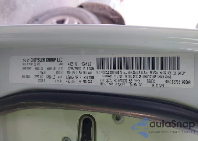 3D7UT2CL0AG131152: 43857492