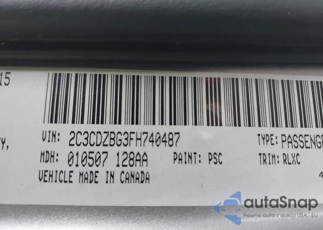 2C3CDZBG3FH740487: 43857637