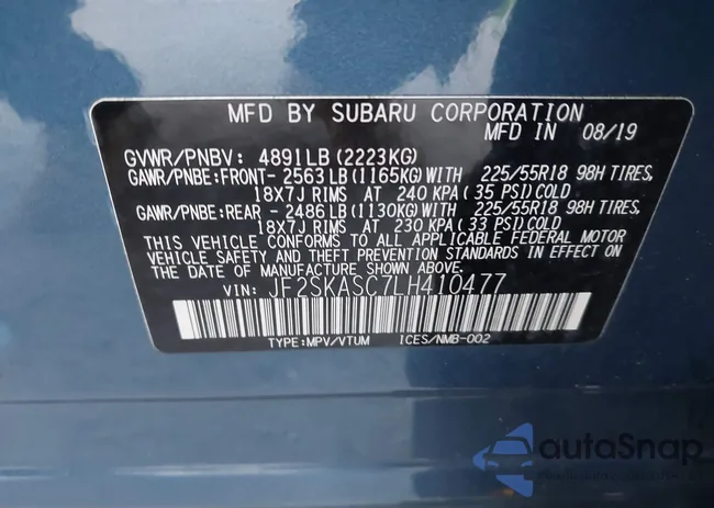 JF2SKASC7LH410477: 43857653