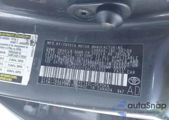 2T1BU4EEXAC237935: 43857730