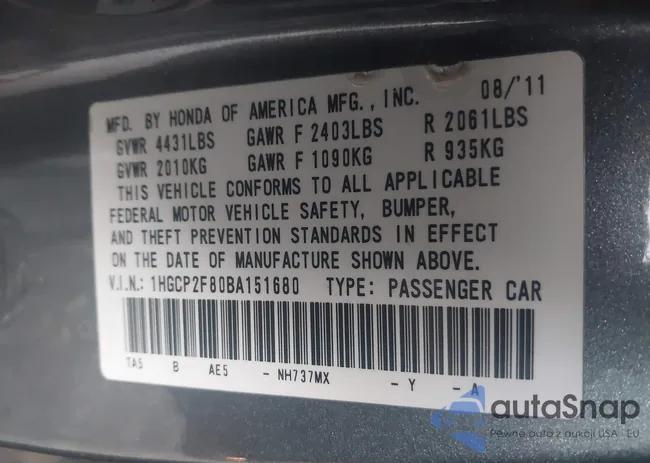 1HGCP2F80BA151680: 43857791