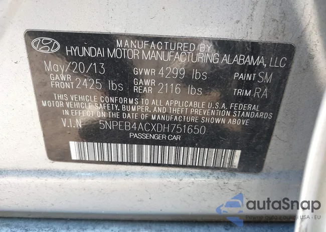 5NPEB4ACXDH751650: 43859000