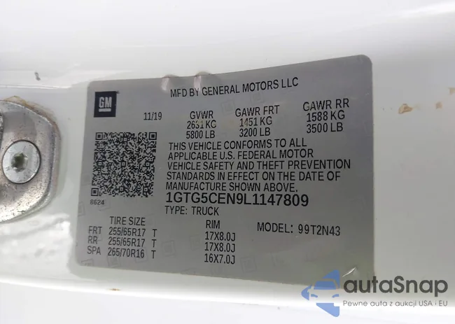 1GTG5CEN9L1147809: 43859042