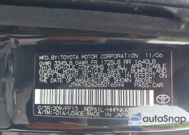 JTKKT624265016594: 43859162