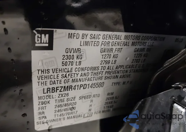 LRBFZMR41PD145580: 43859258