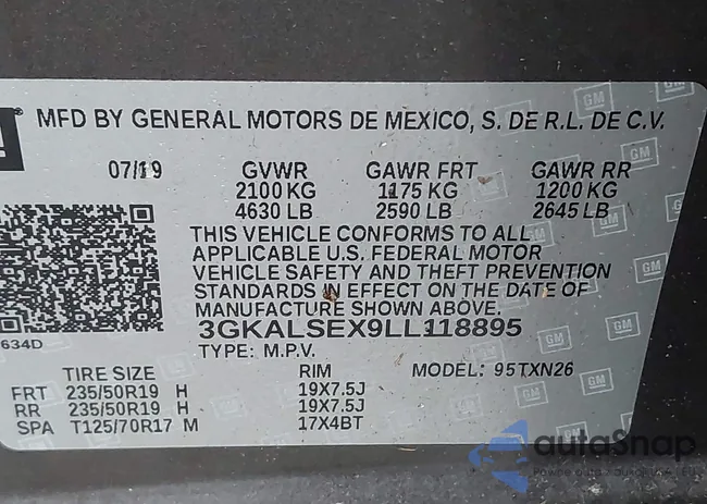 3GKALSEX9LL118895: 43859438