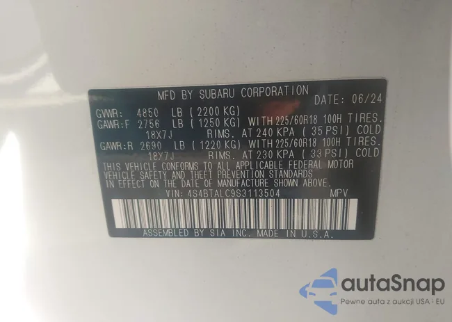 4S4BTALC9S3113504: 43858523