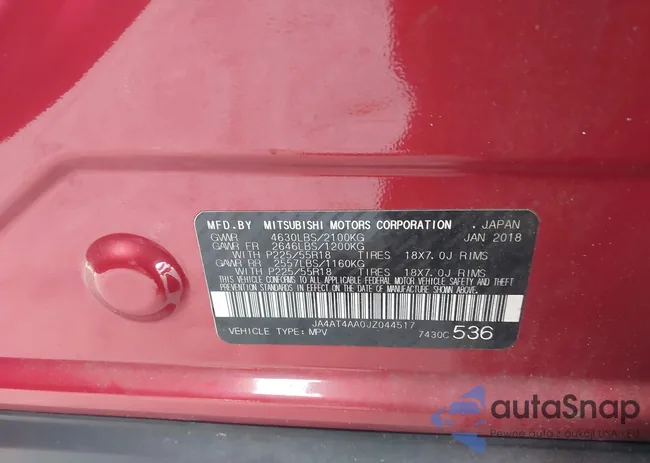 JA4AT4AA0JZ044517: 43858767