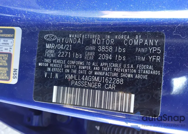 KMHLL4AG9MU162288: 43860232