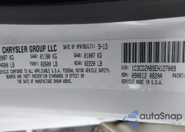 1C3CDZAB9EN127009: 43860353