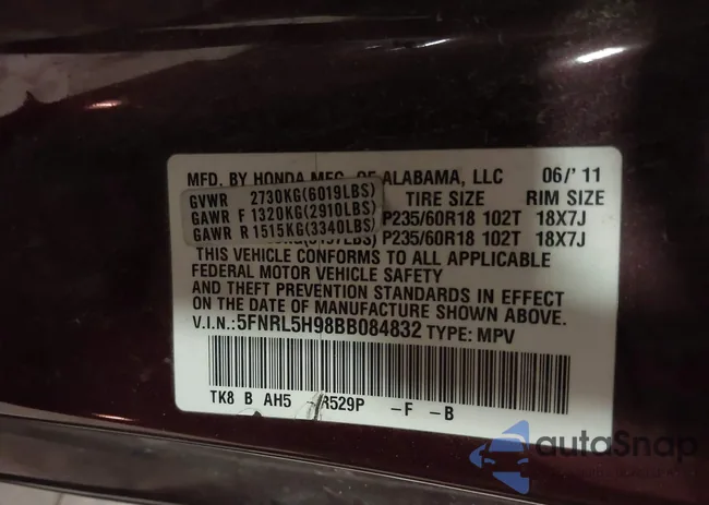 5FNRL5H98BB084832: 43859523