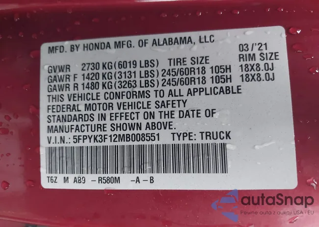 5FPYK3F12MB008551: 43859611