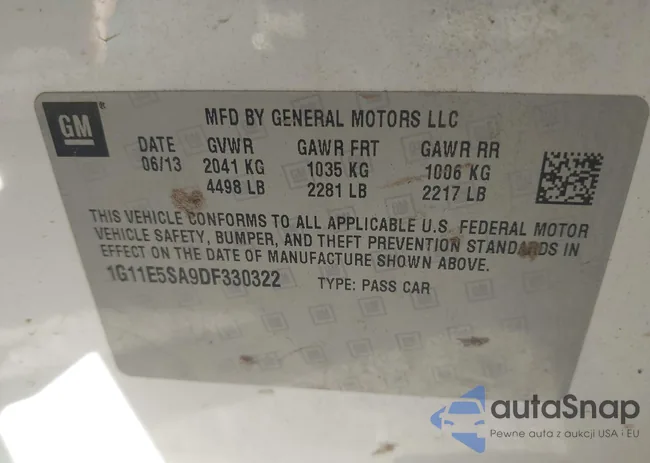 1G11E5SA9DF330322: 43859734