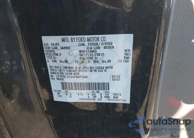 1FTPX12535FB07248: 43859740