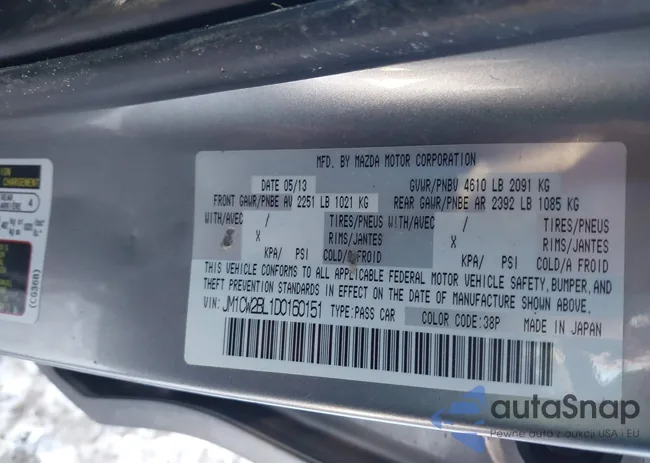 JM1CW2BL1D0160151: 43860931