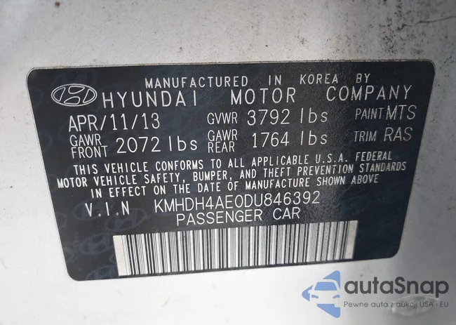 KMHDH4AE0DU846392: 43861083