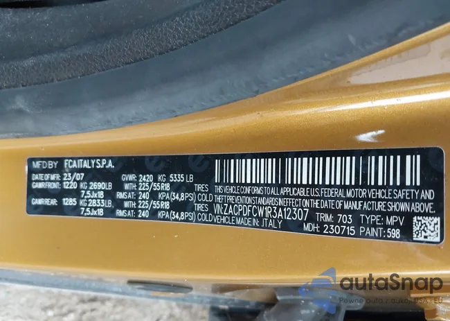 ZACPDFCW1R3A12307: 43861091