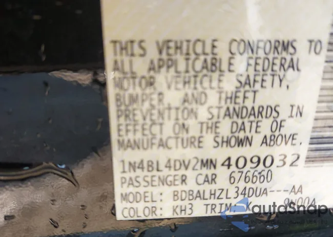 1N4BL4DV2MN409032: 43861109