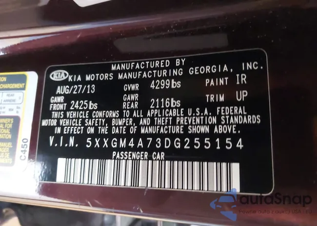 5XXGM4A73DG255154: 43861119