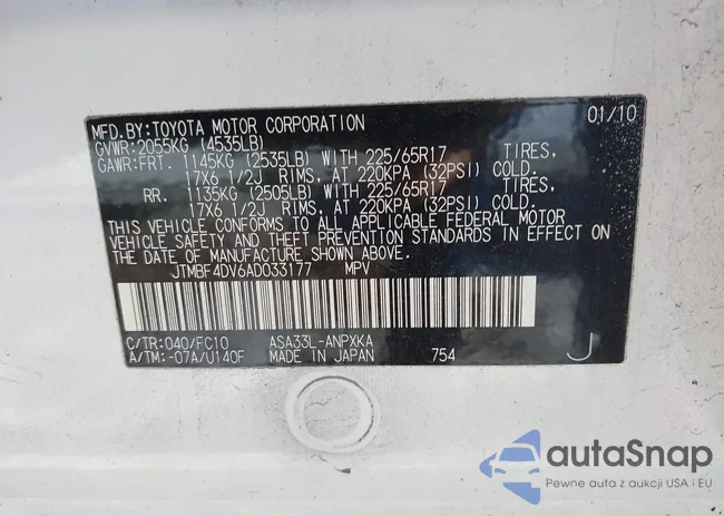 JTMBF4DV6AD033177: 43861150