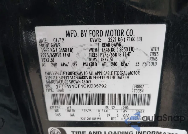 1FTFW1CF1CKD35792: 43861228