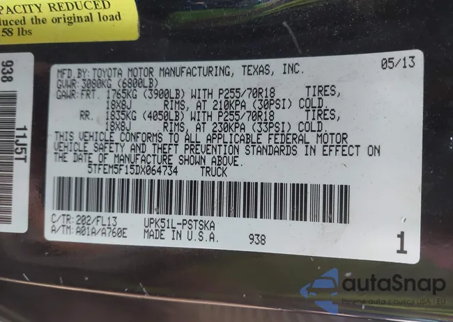 5TFEM5F15DX064734: 43861372