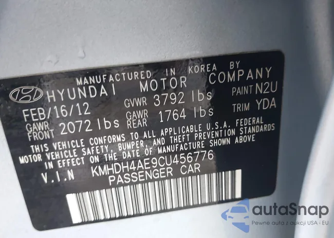 KMHDH4AE9CU456776: 43861390