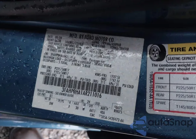 3FAHP0HA1AR211016: 43861397