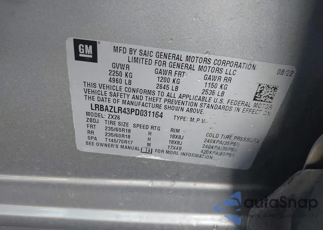 LRBAZLR43PD031164: 43861449