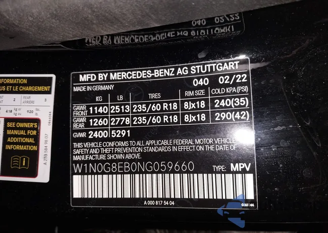 W1N0G8EB0NG059660: 43861480