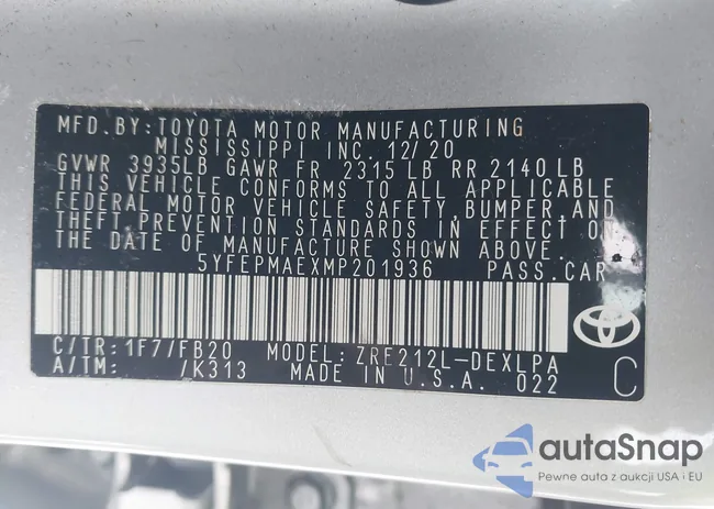 5YFEPMAEXMP201936: 43860547