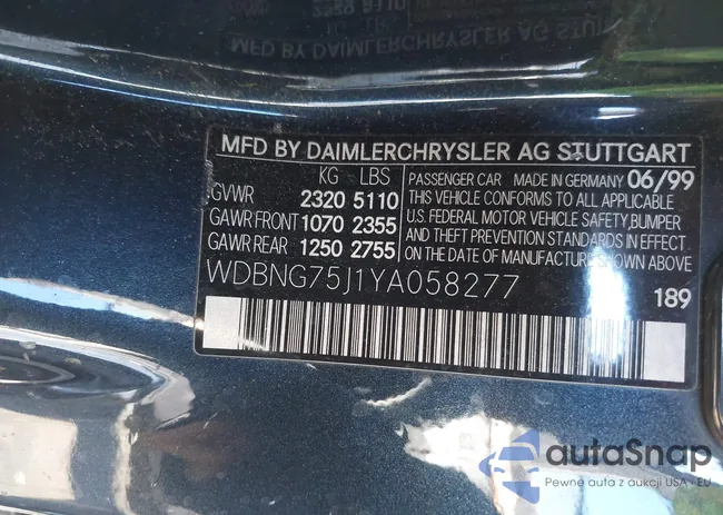 WDBNG75J1YA058277: 43860586